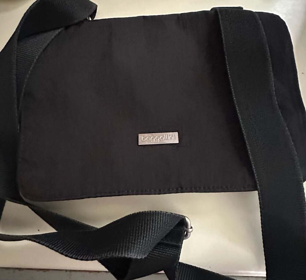 Baggallini Triple Compartment Nylon Crossbody Messenger Bag
